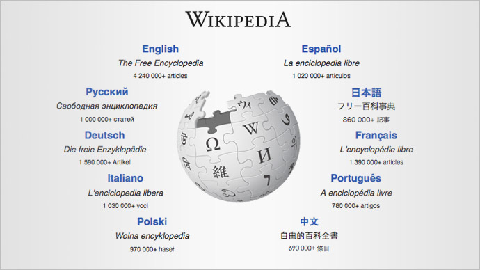 Wikipedia finns i över 200 olika språk.