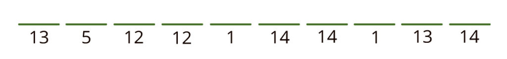 13 5 12 12 1 14 14 1 13 14