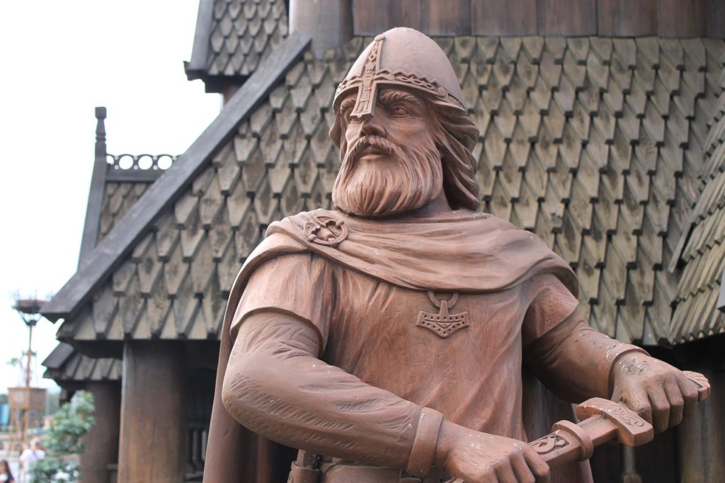 En staty av en viking