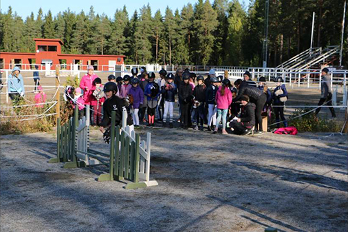 Ylva Andersson med en egentillverkad käpphäst.