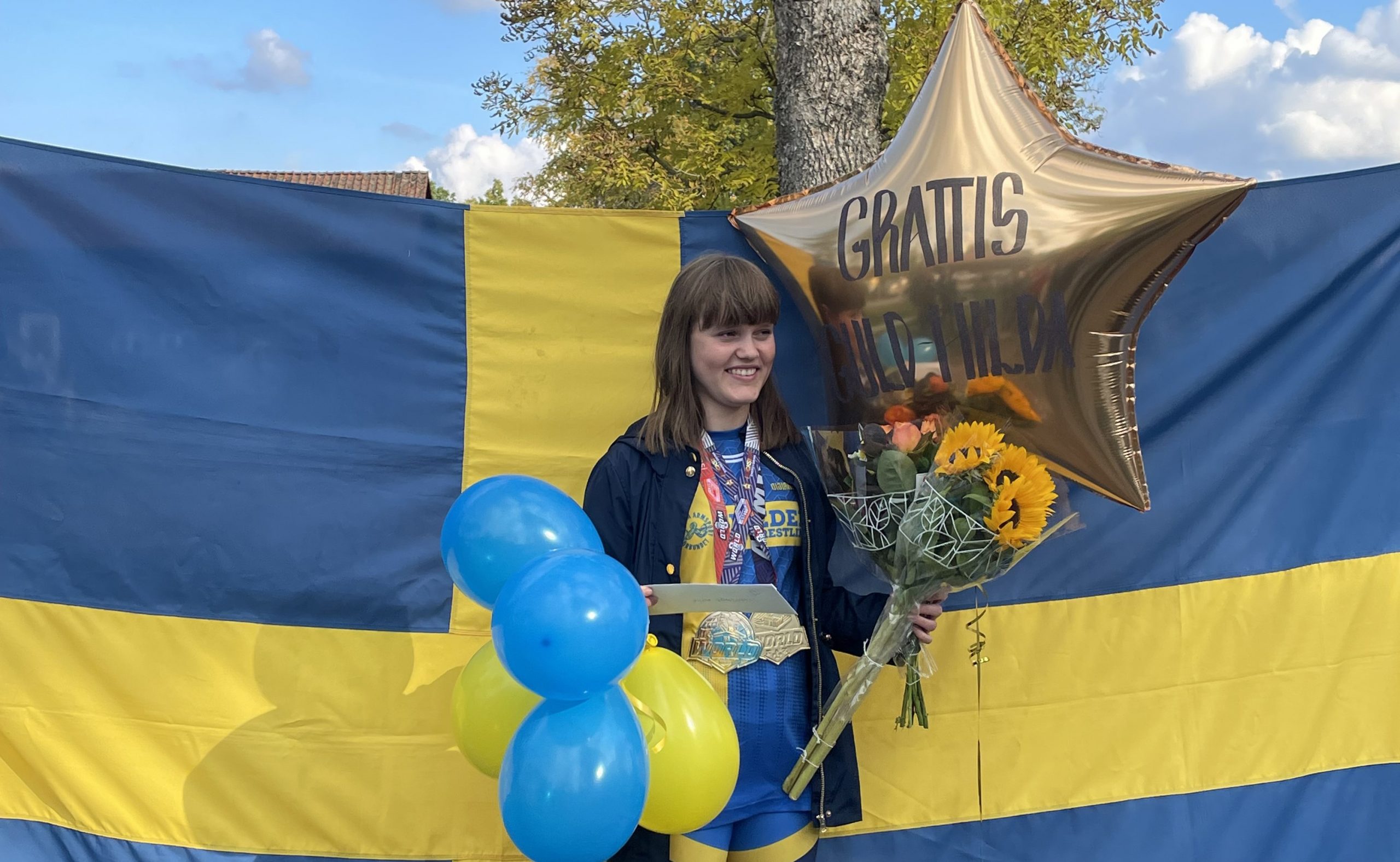 Hilda Granlund firar VM-segern